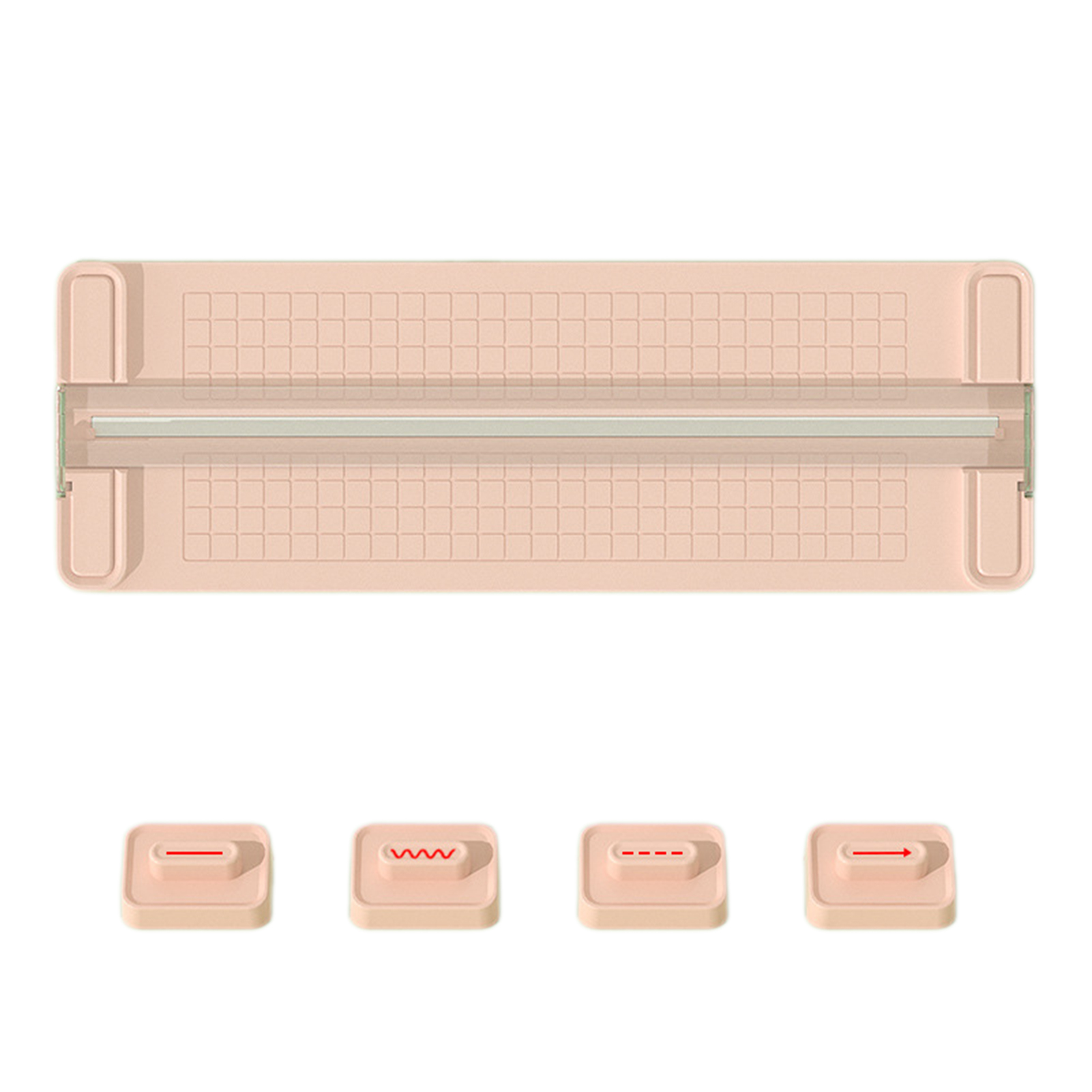 4 in 1 Multifunctional Paper Cutter Manual Paper Trimmer Craft Paper Cutter with 4 Style Scrapbooking Tool: WHITE