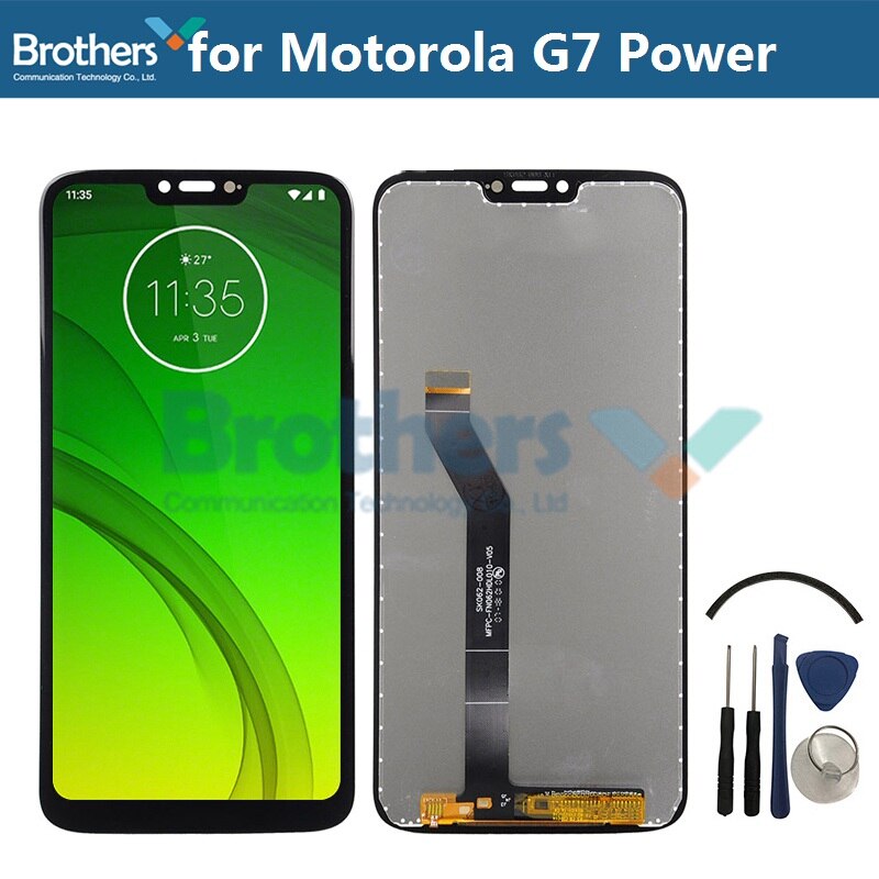 LCD Display For Motorola Moto G7 Power LCD Screen for Moto G7 Power LCD Assembly Touch Screen Digitizer Phone Replacement Test: LCD With Tools