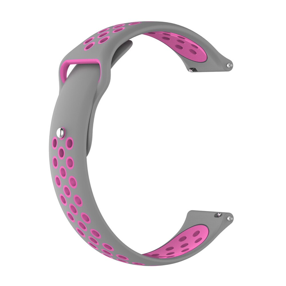 Correa de silicona para Garmin vivove HR / Vivoactive 3, repuesto de correa deportiva para Reino Unido: gray rose pink