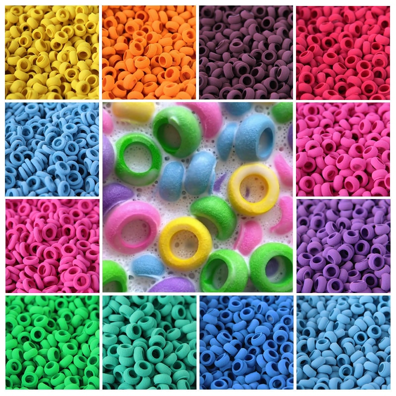 Boxi Foam Donuts Additives Supplies For Slime Sponge Circle DIY Kit Sprinkles Filler Decor For Fluffy Cloud Clear Slime