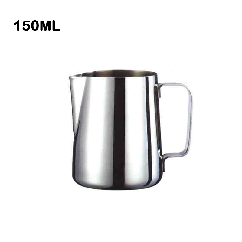 Handheld Stainless Steel Milk Frothing Jug Espresso Coffee Pitcher Barista Craft Coffee Latte Milk Frothing Jug Pitcher: 150ml