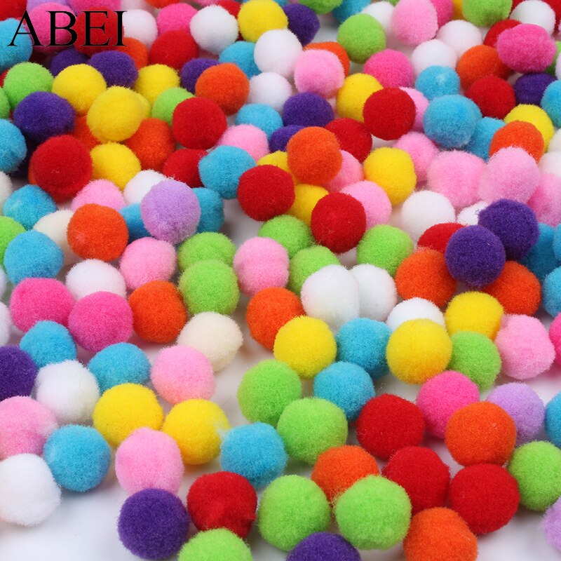 100 stks/partij Mix Kleuren Pompom DIY Handgemaakte Craft Furball Zachte Pluizige Pom pom ballen voor Wedding party Scrapbooking Woondecoratie