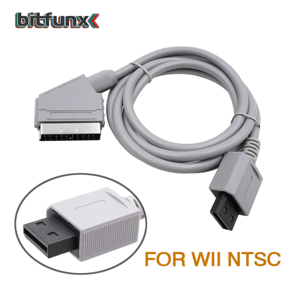 Bitfunx Scart Cable 1,8 m para PS2/PS1/Dreamcast/SEGA MD1/MD2Megadrive 1/Génesis 1/XBOX/WII/Saturn Video juego de Cable: for Wii NTSC