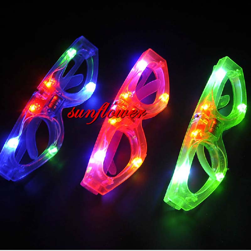 Light-Up Square Glasses Eye Mask LED Flashing Blinking Eye Glasses Party Carnival Halloween