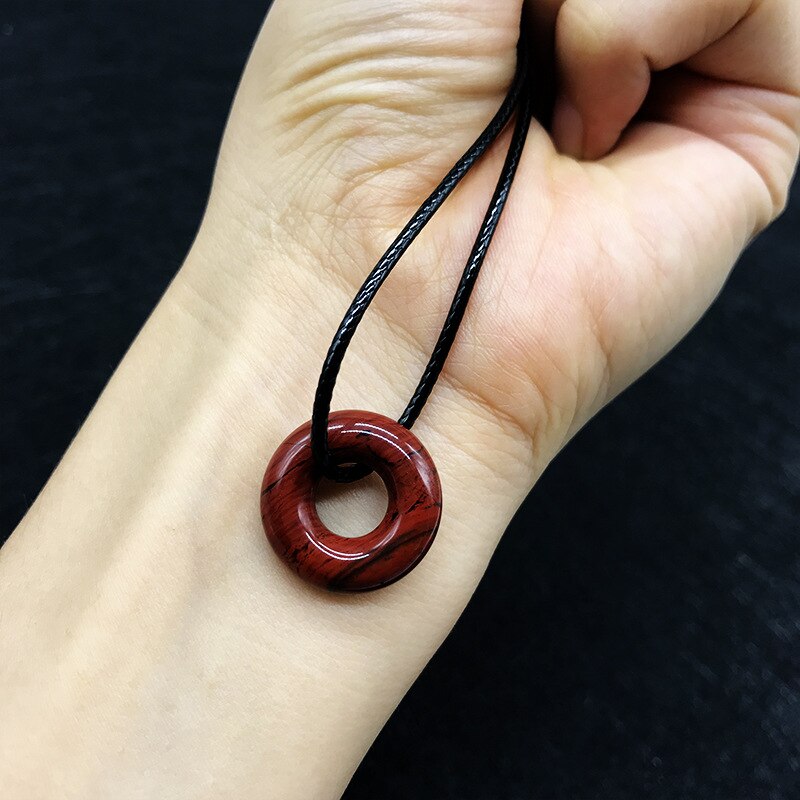 20mm 2 sztuk/paczka moda pokój klamra duże koraliki z dziurką Bagel z kamienia naturalnego 17 kolorów koraliki do wyrobu kolczyków