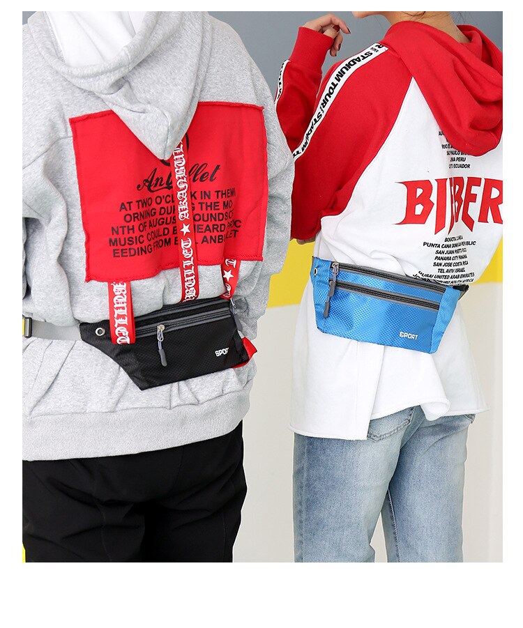 Women Men Waterproof Running Waist Bag Outdoor Pouch Sports Running Hiking Belt Bags Women for Iphone Phone Jogging Bags