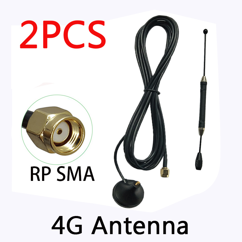 3G 4G LTE Antenne 10dbi SMA Männlichen Luft 698-960/1700-2700Mhz IOT magnetische basis 3M Sucker Antena wireless modem router repeater: 2PCS F