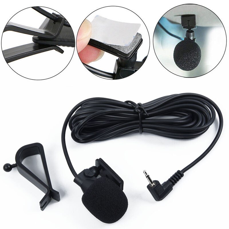 3M 2.5mm Hands-free Mini Clip-on Lapel Portable Bluetooth External Microphone For Car Pioneer Stereos Radio Receiver Microphone