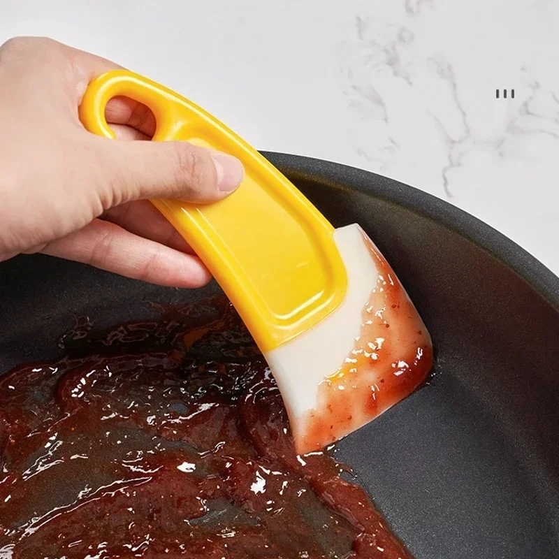 Espátula de limpieza de silicona, raspador de cocina, cepillo raspador de hoja suave, sartén sucia, olla, platos, herramientas de limpieza, utensilios de cocina de silicona