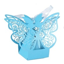 10pcs Hollow Butterfly Candy Boxes Flower Bags Wedding Favors Portable Box Party Favor Decoration