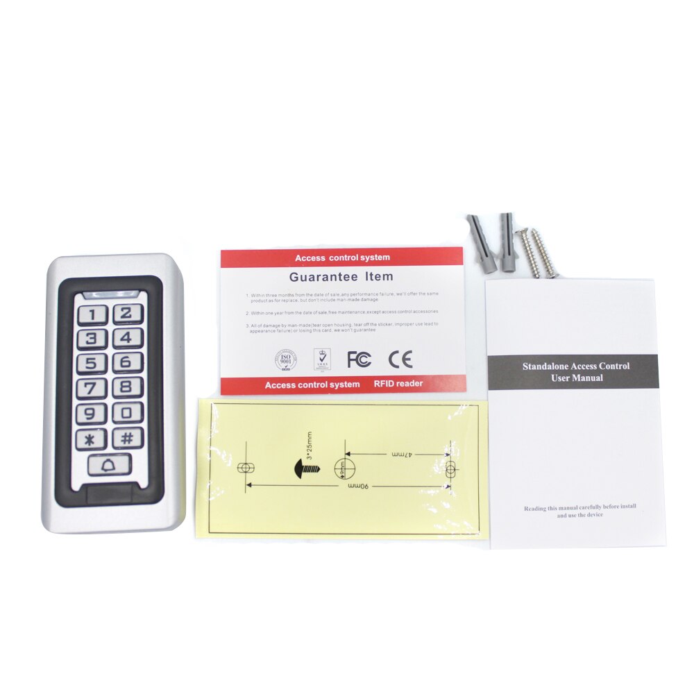 125Khz Rfid Door Access Control System IP68 Waterproof Silicone Keypad Standalone Proximity Card Reader With 2000 User