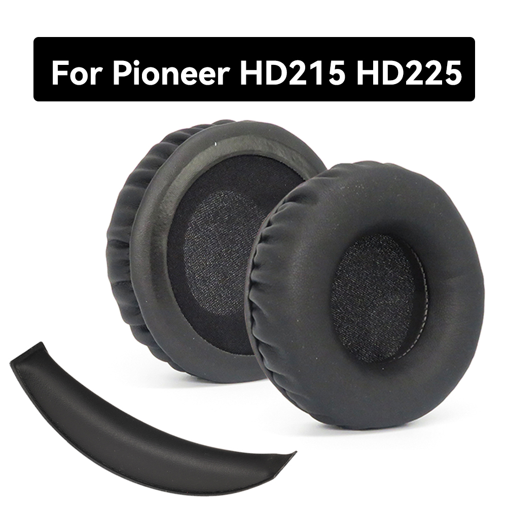 Hd225 hd215 ohrhörer für sennheiser hd215 hd225 kopfhörer kopfhörer ohr polster ersatz headset ohr polster pu leder schwamms chaum