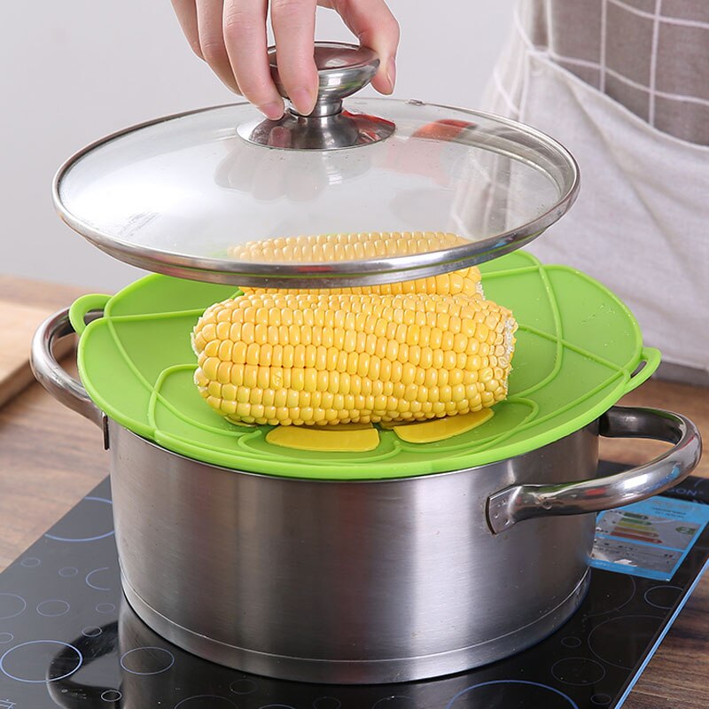 Siliconen Deksel Spill Stopper Cover Voor Pot Pan Stofdicht Splash-Proof Pot Deksel Koken Gereedschap Bloem Kookgerei home Kitchen Gadgets