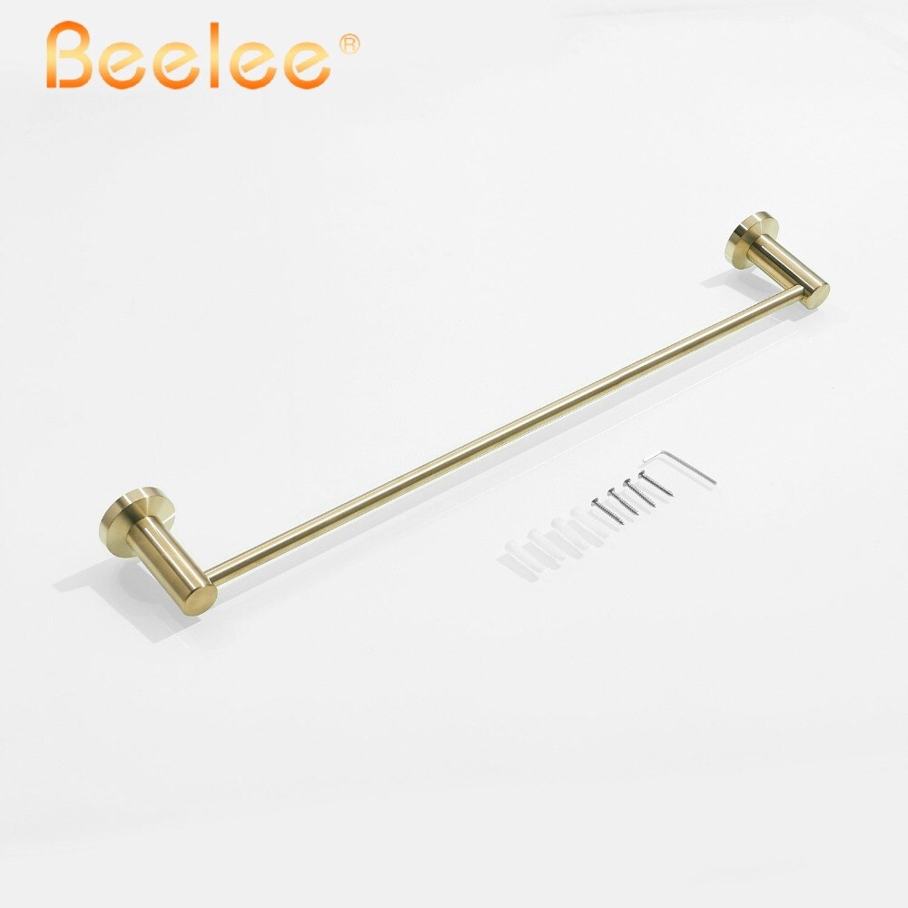 Handdoek Bar Enkele Bars Gouden Borstel SUS304 Rvs... – Grandado