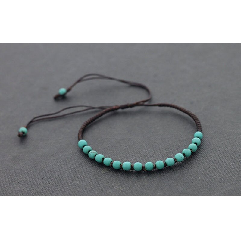 Turquoise Geweven Armbanden Kralen Gevlochten Armbanden Verstelbare Armbanden Unisex Vriendschap Bridal