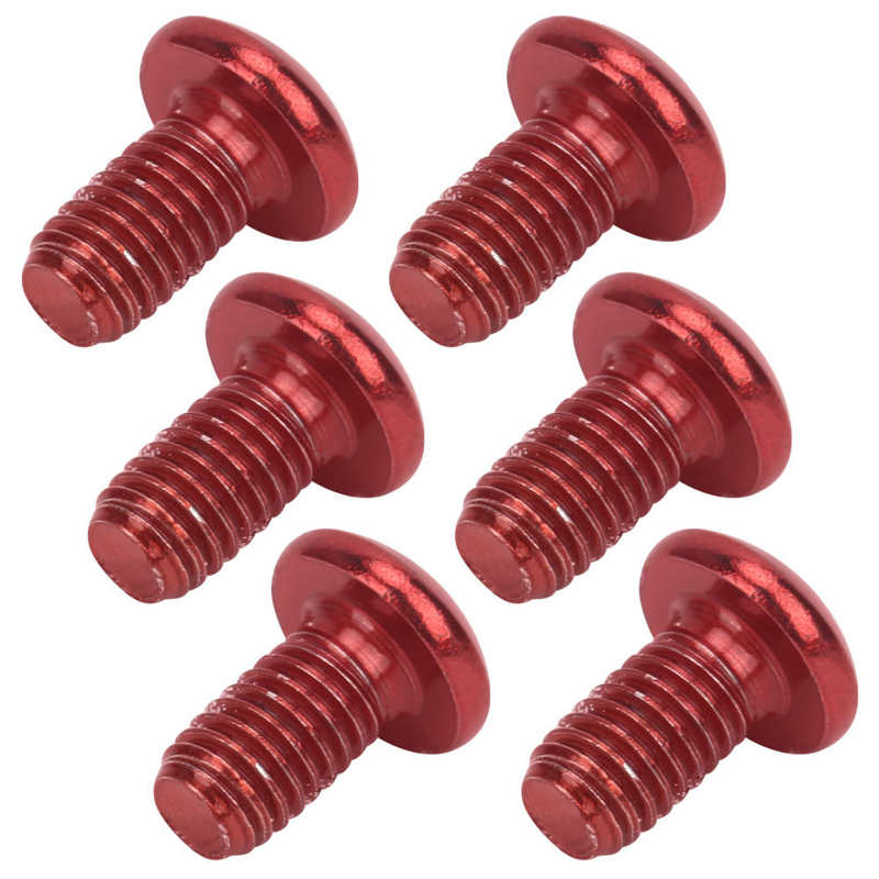 Fiets Stuurpen Stuurpen M5x10mm Mountainbike Remschijf Staal Schroef Fiets Universele T25 Hoofd Bouten: Rood