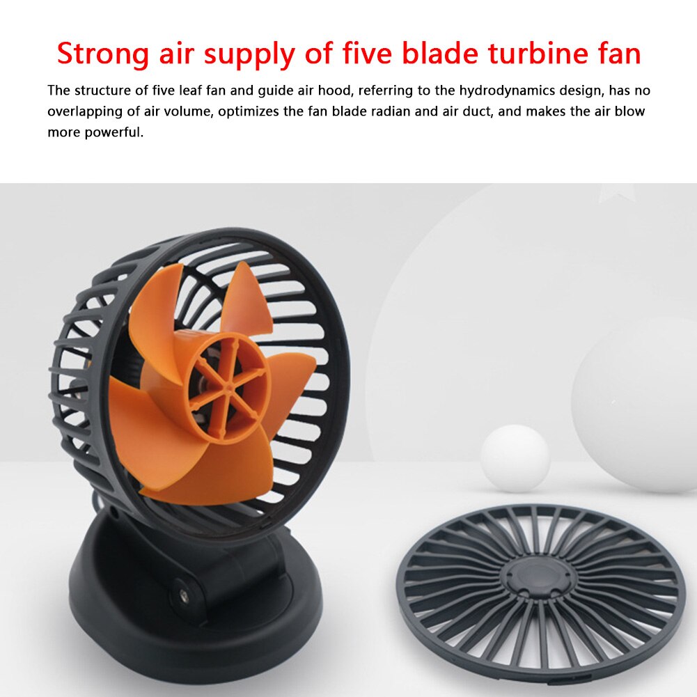 Zomer 12V 24V Voertuig Cooling Ventilator Voor Auto Suv Truck Bus 5 Blades Draaibare Mini Elektrische Koeling fan Auto Accessoires