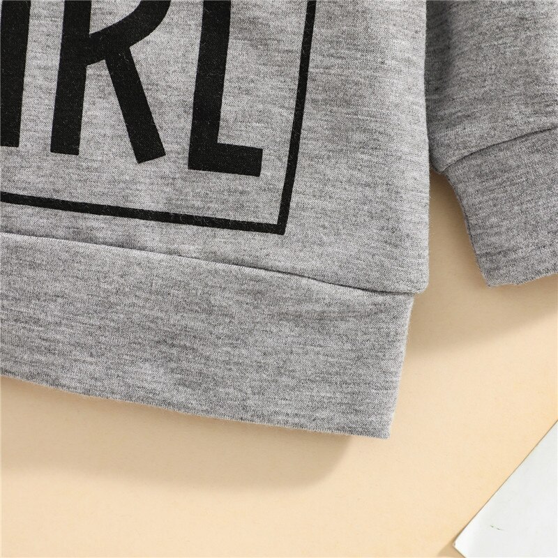0-36m Baby Girls Casual Sweatshirts Spring Autumn Toddlers Letter Printing Bay Girls Long Sleeve Sports Pullovers