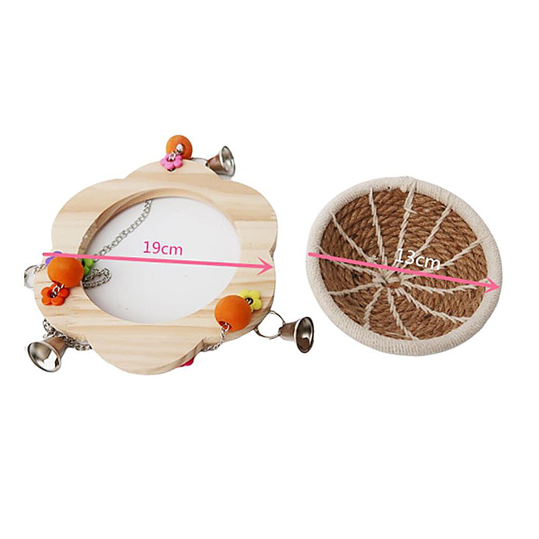 Handmade Wood Bird Nest Multipurpose Hanging Cave Bird House Swing Toy for Parrots