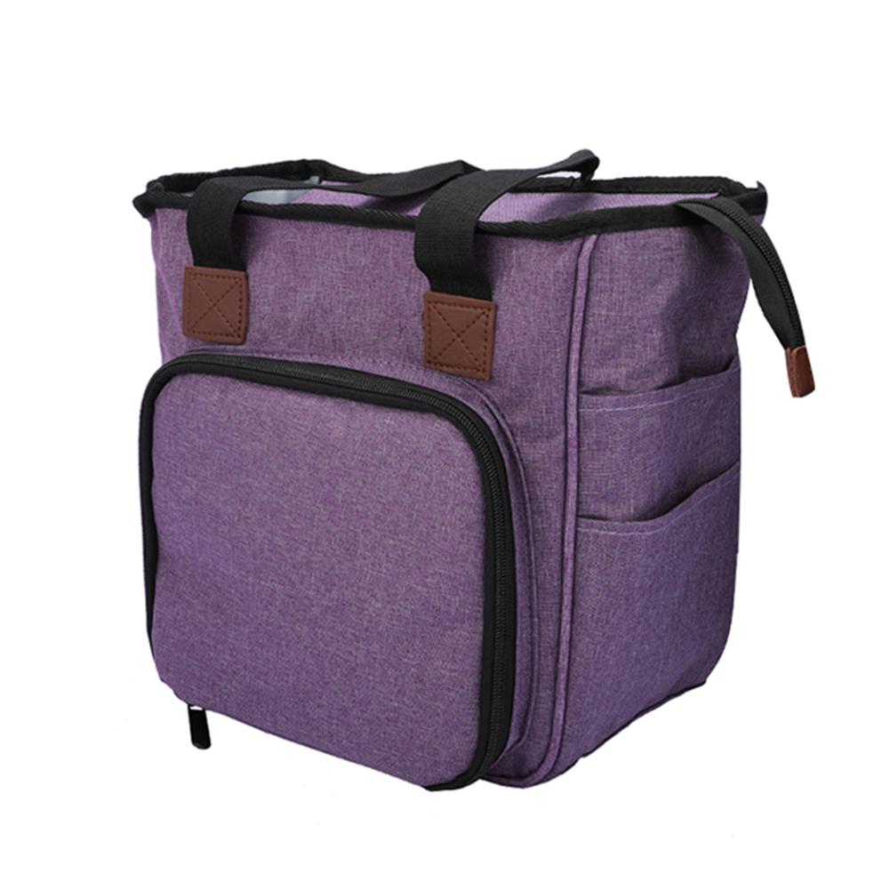 Portable Knitting Bag Yarn Wool Crochet Storage Bag Sewing Knitting Needle DIY Organizer Knitting Bag: Purple