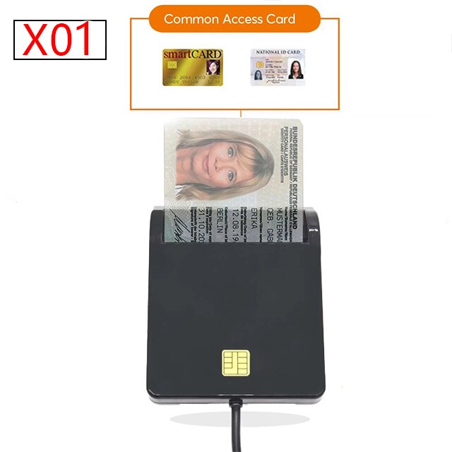 Uthai X02 Usb Sim Smart Kaartlezer Voor Bankkaart Ic/Id Emv Sd Tf Mmc Cardreaders USB-CCID Iso 7816 Voor Windows 7 8 10 Linux Os: X01