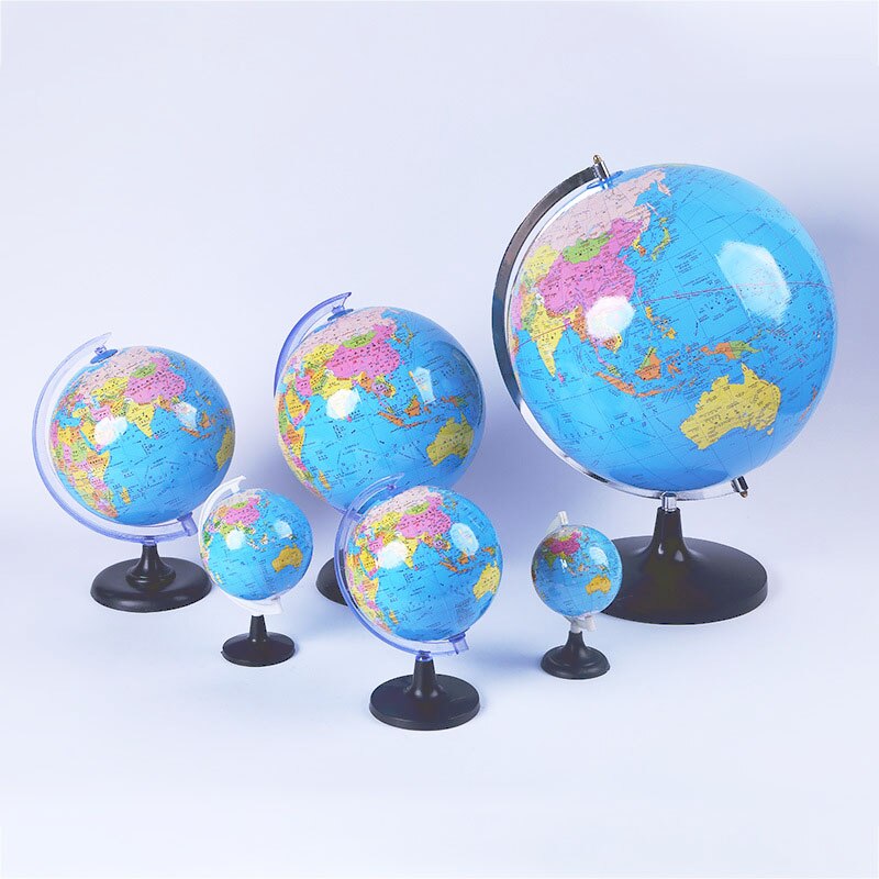 8.5cm Rotary World Globe Model Globe World Map Geography Educational Toy With Stand School Teaching Supplies Aids Students Kids