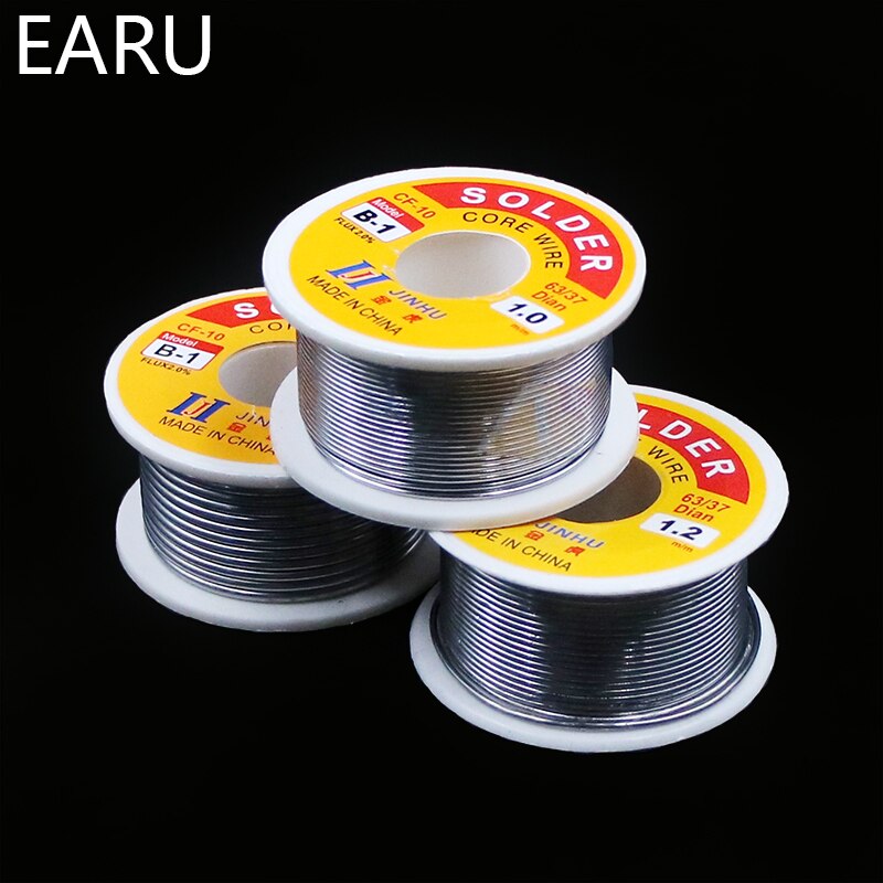 0.6/0.8/1/1.2/1.5/2mm 63/37 flux 2.0% 45ft tin blytråd smelteharpikskerne lodde loddetråd rulle til elektrisk loddekolbe 100g