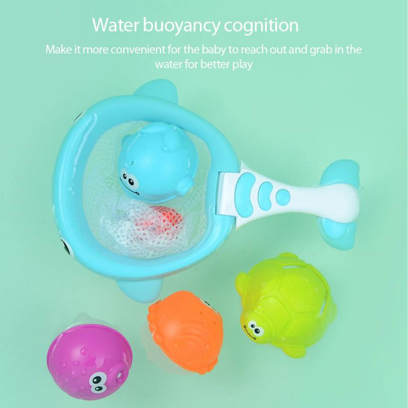 1 Set Walvis Shot Badkamer Speelgoed Ith Water Jet Bal 4 Marine Animal Ballen Kinderen Bad Speelgoed Water Fun game