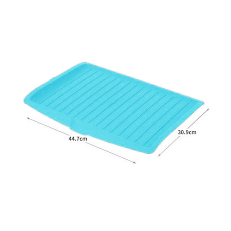 Plato de filtro para cubiertos de cocina, escurridor de platos de plástico, bandeja, tazón, vaso escurridor, rejilla para escurrir para fregadero, tabla de drenaje, herramienta para cocina con bandeja: Blue