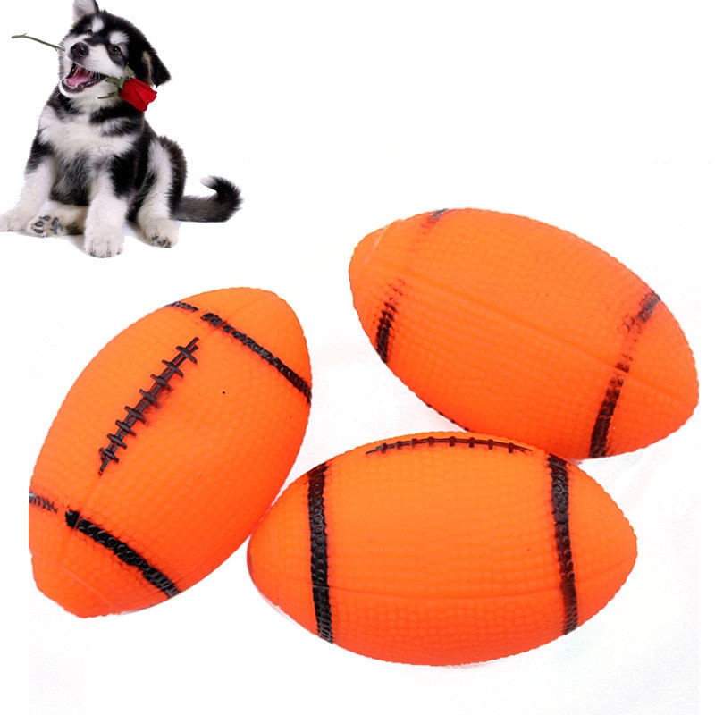 Honden Speelgoed Klinkende Kauwen Piepende Speelgoed Voor Honden Puppies Voetbal Honden Bal Training Rugby 1 Pc
