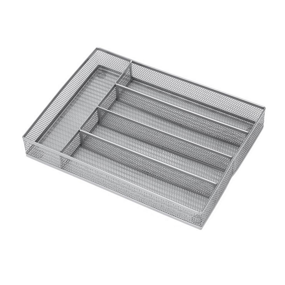 Metall Besteck Ablage Messer Gabel Löffel Schublade Lagerung Organizer Multifunktionale Trennung Geschirr Lagerung Halter: Default Title