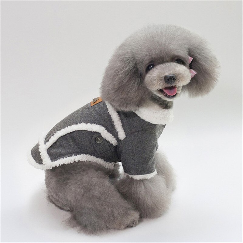 Ahuapet halloween kostumer til hunde cowboy hundefrakke jakke pet security adidog england petstyle efterår/vinter hundetøj e: Mørkegrå / M
