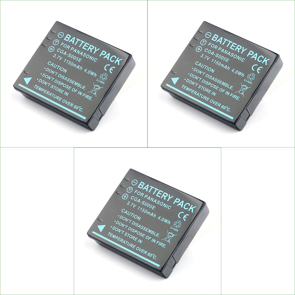 DB-60 DB-65 BJ-6 Digital Camera Battery for Ricoh Caplio R3 R30 R4 R40 R5 G600 G700 G800 GX200 GX100 WG-M1 GR Digital II III IV: 3PC Battery