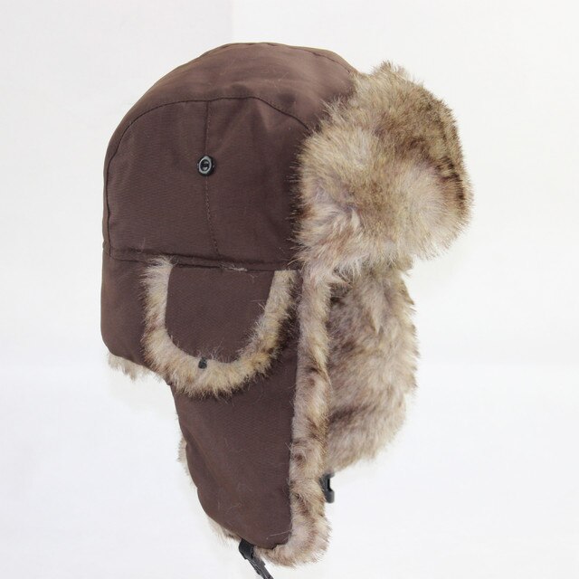 Ushanka-gorros con orejeras para hombre y mujer, gorro cálido ruso con orejeras, cazador piel, a prueba de agua, sombrero de esquí, Unisex: E