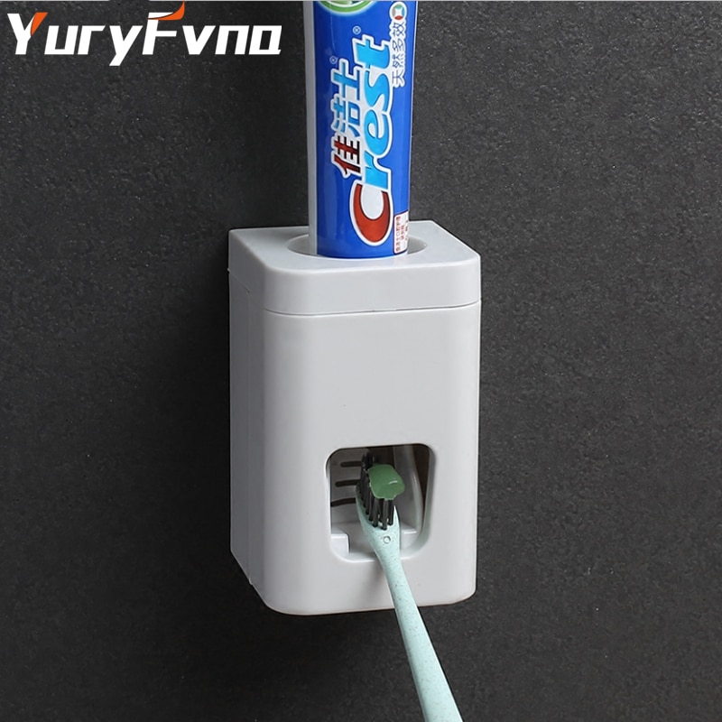 Yuryfvna Automatische Tandpasta Dispenser Sticky Zuignap Wandmontage Stofdicht Tandpasta Knijper Badkamer Accessoires