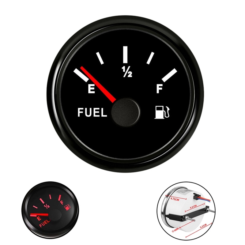 52MM Fuel Level Gauge 0-190 Ohms Waterproof Fuel Level Indicator For Car Truck Motorcycle