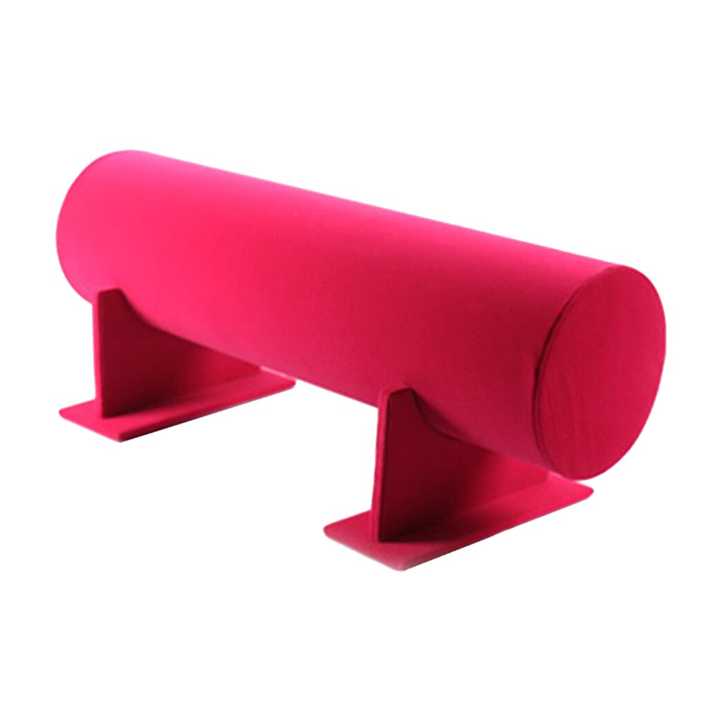 Velvet Headband Hair Clasp Display Stand Rack Shop Supply Counter Showcase: Rose Red