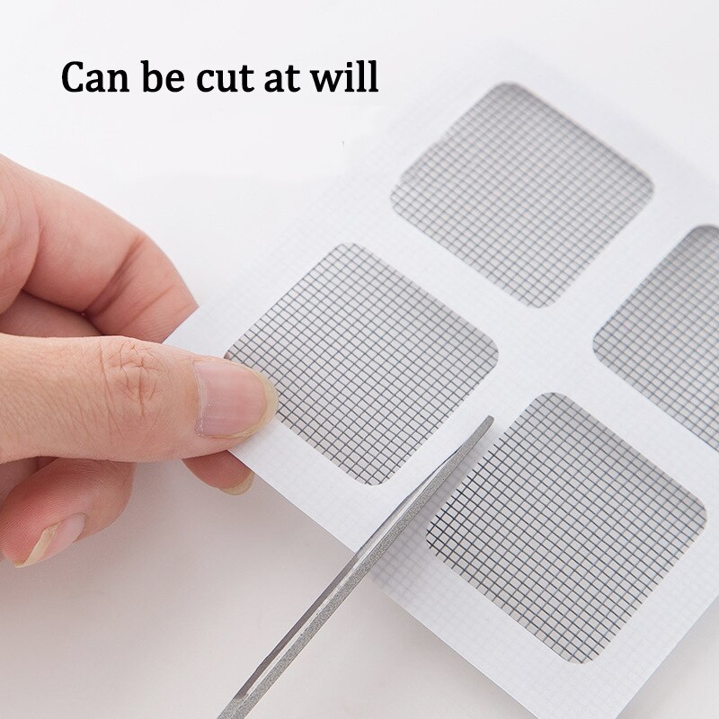 10cm Mesh Window Home Adhesive Fix Net Anti Mosquito Fly Bug Insect Stickers Mesh Window Screen Repair Screen Wall Patch
