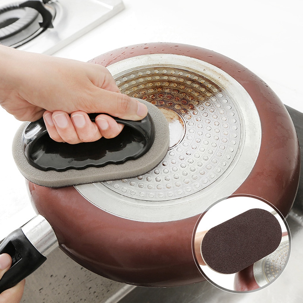 Esponja de carburo de silicona para limpieza, suministros de limpieza, fregadero de óxido, olla, Bol, cepillo, herramientas de cocina