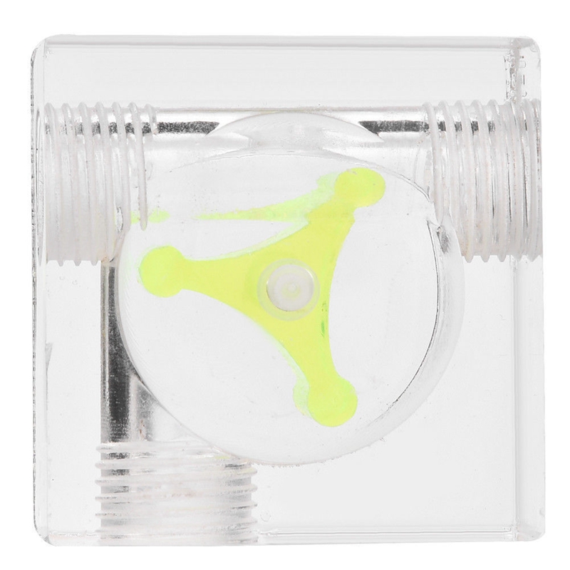 PC Water Cooling System Acrylic Three Way Visual Flow Indicator G1/4 Thread