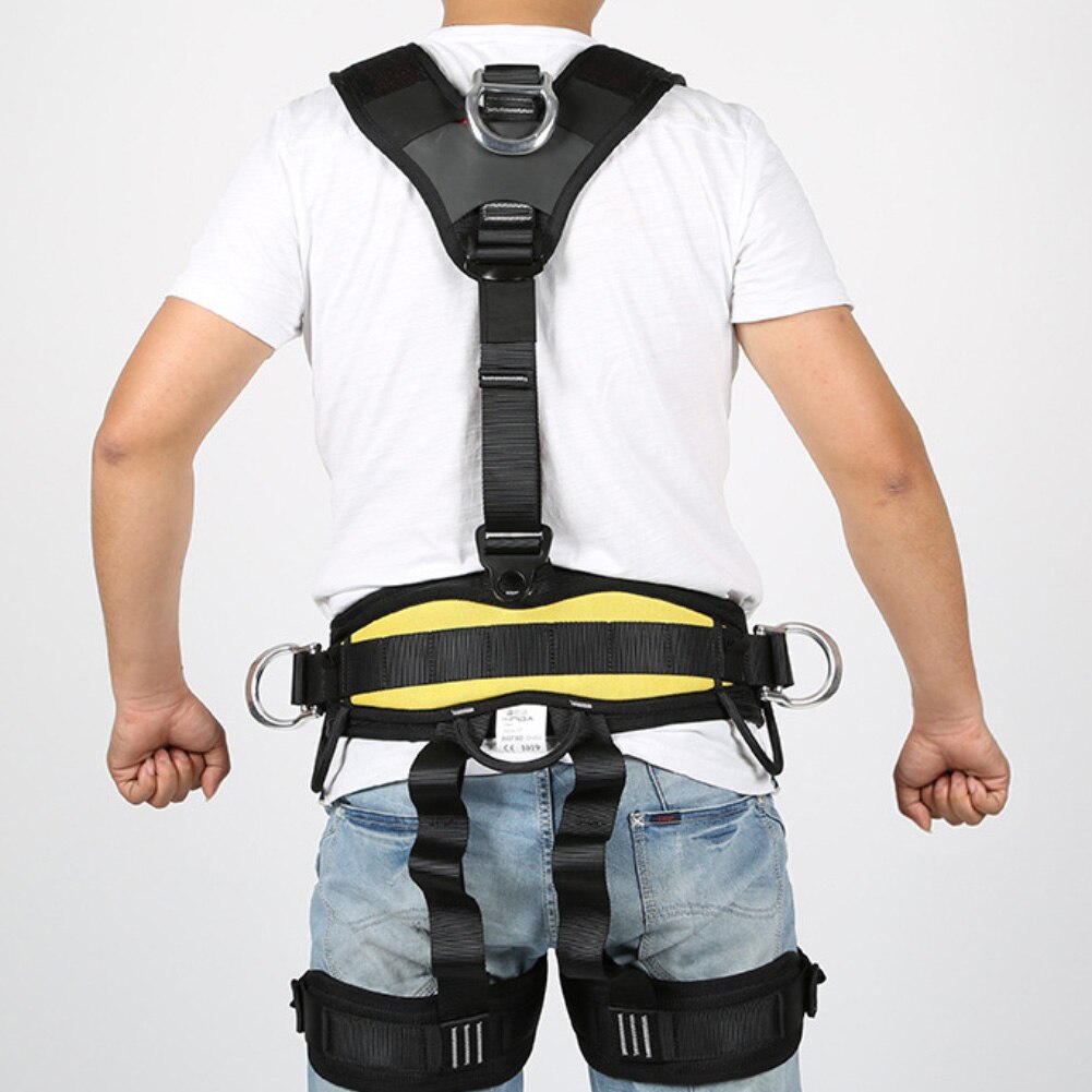 Outdoor Rock Climbing Aerial Work Rappelling Shoulder Safety Belt Harness Equip
