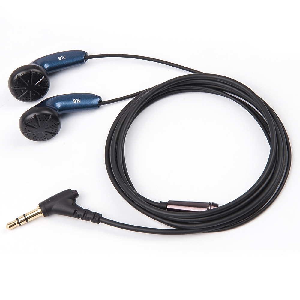 YINCROW X6 3,5mm auriculares intrauditivos auriculares de cabeza plana auriculares profesionales HIFI para fiebre PK1 MX985 sin micrófono: Azul