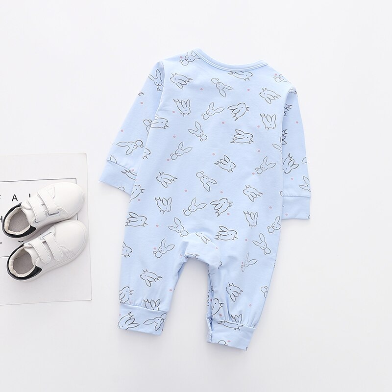 Hiver infantile bébé garçon fille barboteuse coton à manches longues combinaison bébé fille garçon vêtements + salive serviette -né bambin tenues