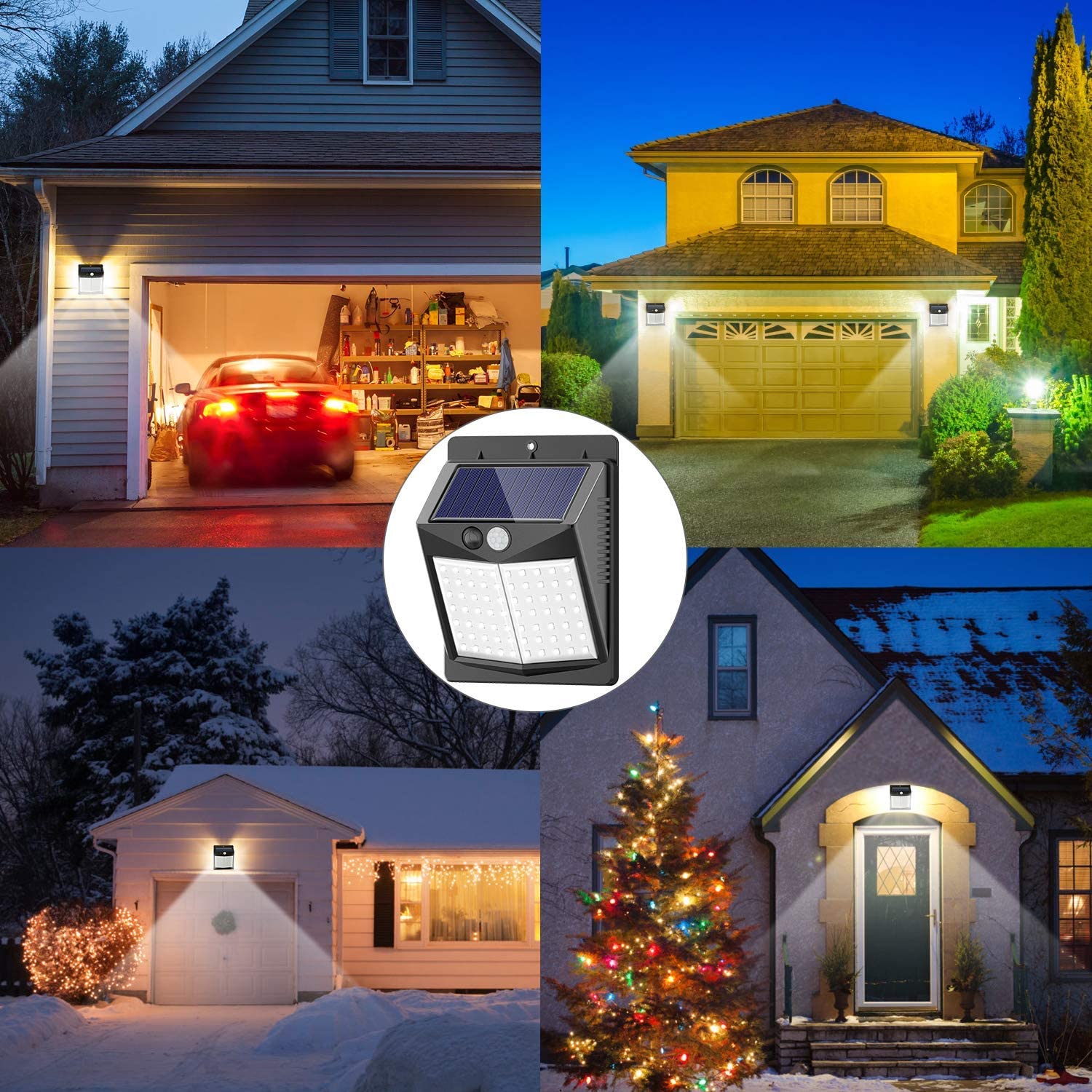 Solar Lights Outdoor 50LED Motion Sensor Security Lights Solar Security Lights Waterproof Outdoor Lights for Garden Patio Yard