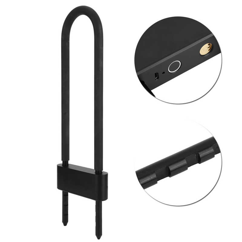 Schuifdeuren Schuur Deur Rollers Vingerafdruk U Vormige Slot Voor Smart Glazen Deur Kantoren Magazijnen Motorfietsen Fiets Security