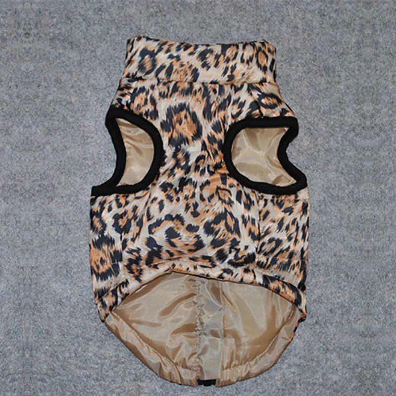 Kæledyr hundetøj leopard mønster hvalpe hunde vest tøj små hunde varm vest hundetøj kostume