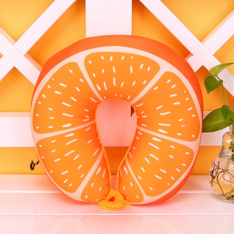 Neck Support Head Rest Headrest Cushion Travel Memory Foam Fruit U Shaped Pillow 24BD