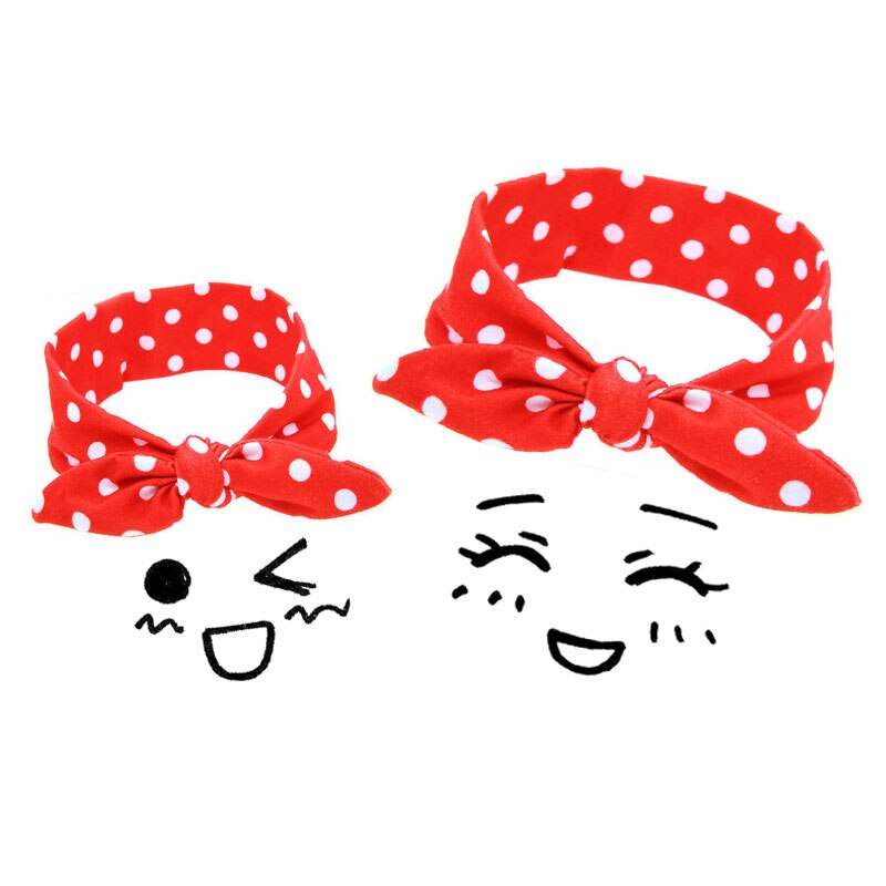 Bandeau de noël pour mère et fille, Turban élastique rouge à carreaux, de noël, 2 pièces/ensemble: 2