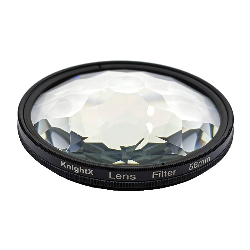 KnightX caleidoscopio filtro fotocamera accessori fotografia ruotabili filtri prisma lente UV CPL per canon sony 52 67 mm: Add 55mm Adapter