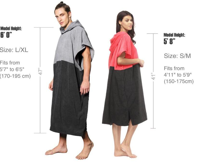 Woman/Man Fast Absorbing Changing Robe Outdoor Sports Bath Towels Cloak Summer Beach Surfing Quick Change Clothes Bath Towel